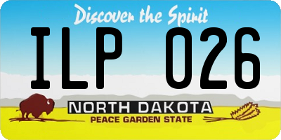 ND license plate ILP026