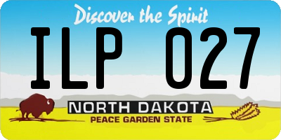 ND license plate ILP027