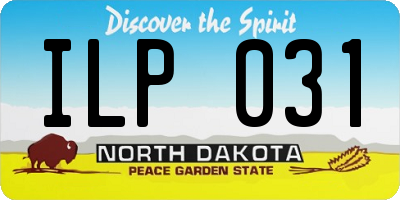 ND license plate ILP031