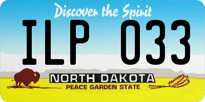 ND license plate ILP033