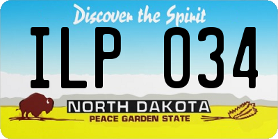 ND license plate ILP034