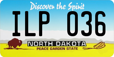 ND license plate ILP036