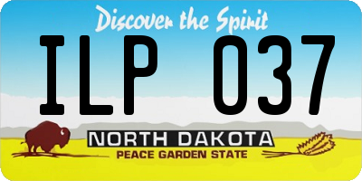 ND license plate ILP037