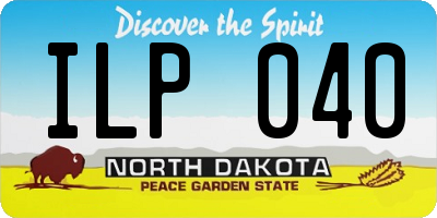 ND license plate ILP040