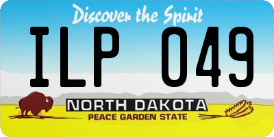 ND license plate ILP049