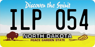ND license plate ILP054
