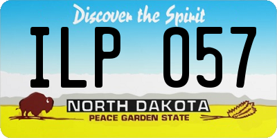 ND license plate ILP057