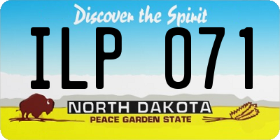 ND license plate ILP071