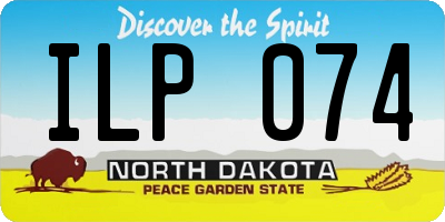 ND license plate ILP074