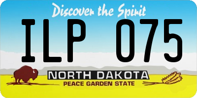 ND license plate ILP075