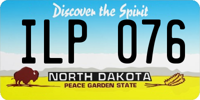 ND license plate ILP076