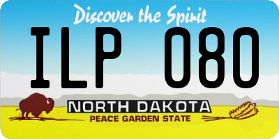 ND license plate ILP080