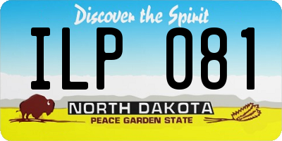 ND license plate ILP081