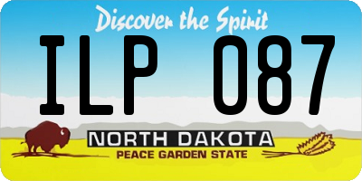 ND license plate ILP087