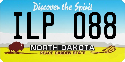 ND license plate ILP088