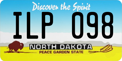 ND license plate ILP098