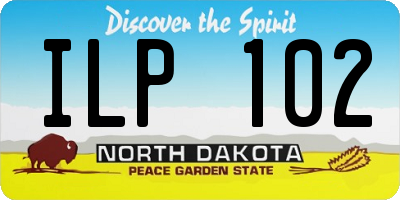 ND license plate ILP102