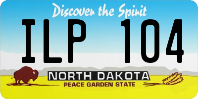 ND license plate ILP104