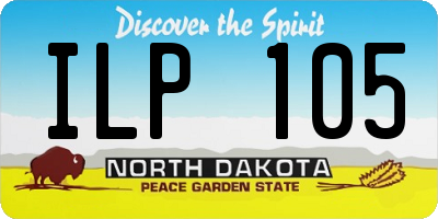 ND license plate ILP105