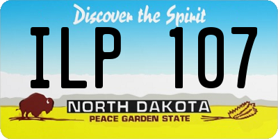 ND license plate ILP107