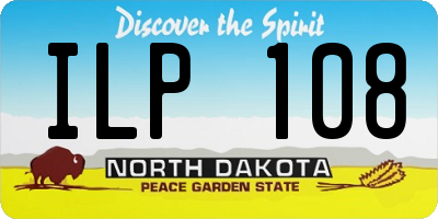 ND license plate ILP108