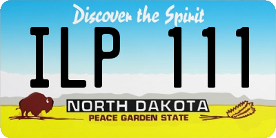 ND license plate ILP111