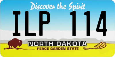 ND license plate ILP114