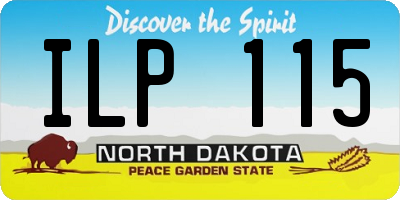 ND license plate ILP115