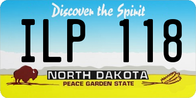 ND license plate ILP118