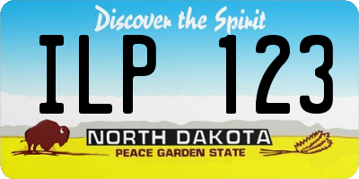 ND license plate ILP123