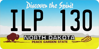 ND license plate ILP130
