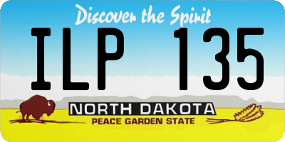 ND license plate ILP135