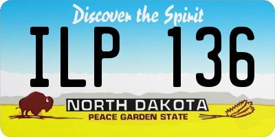 ND license plate ILP136