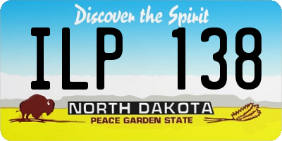 ND license plate ILP138