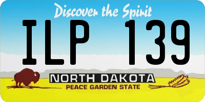 ND license plate ILP139