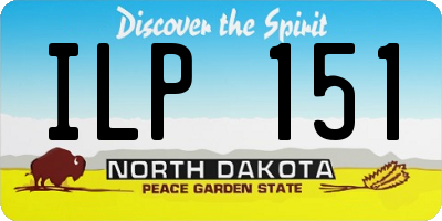 ND license plate ILP151