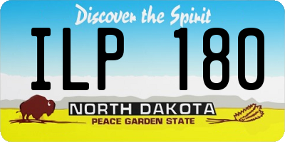 ND license plate ILP180