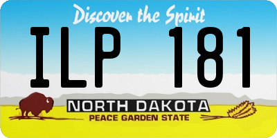 ND license plate ILP181