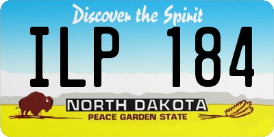 ND license plate ILP184