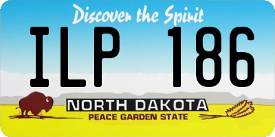 ND license plate ILP186