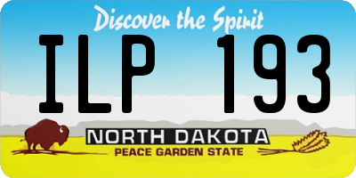 ND license plate ILP193