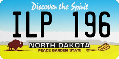 ND license plate ILP196
