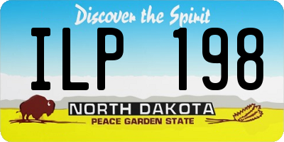 ND license plate ILP198