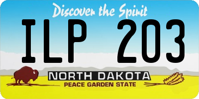 ND license plate ILP203