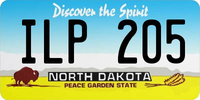 ND license plate ILP205