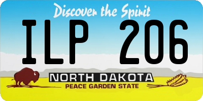 ND license plate ILP206