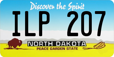 ND license plate ILP207
