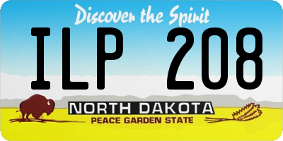 ND license plate ILP208