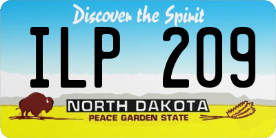 ND license plate ILP209