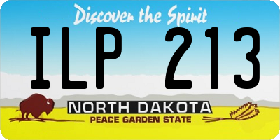 ND license plate ILP213